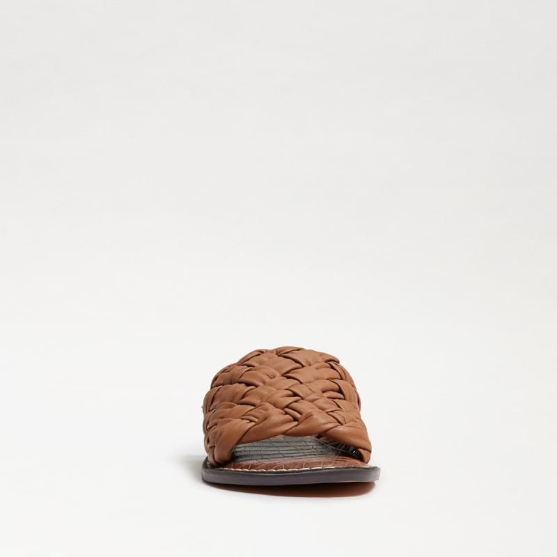 Sam Edelman Griffin Woven Slide Sandal-Lt Cuoio Brown Leather