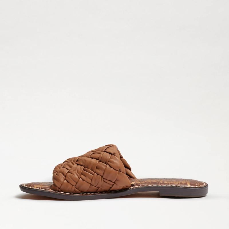 Sam Edelman Griffin Woven Slide Sandal-Lt Cuoio Brown Leather