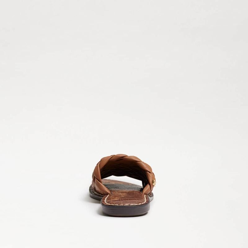 Sam Edelman Griffin Woven Slide Sandal-Lt Cuoio Brown Leather