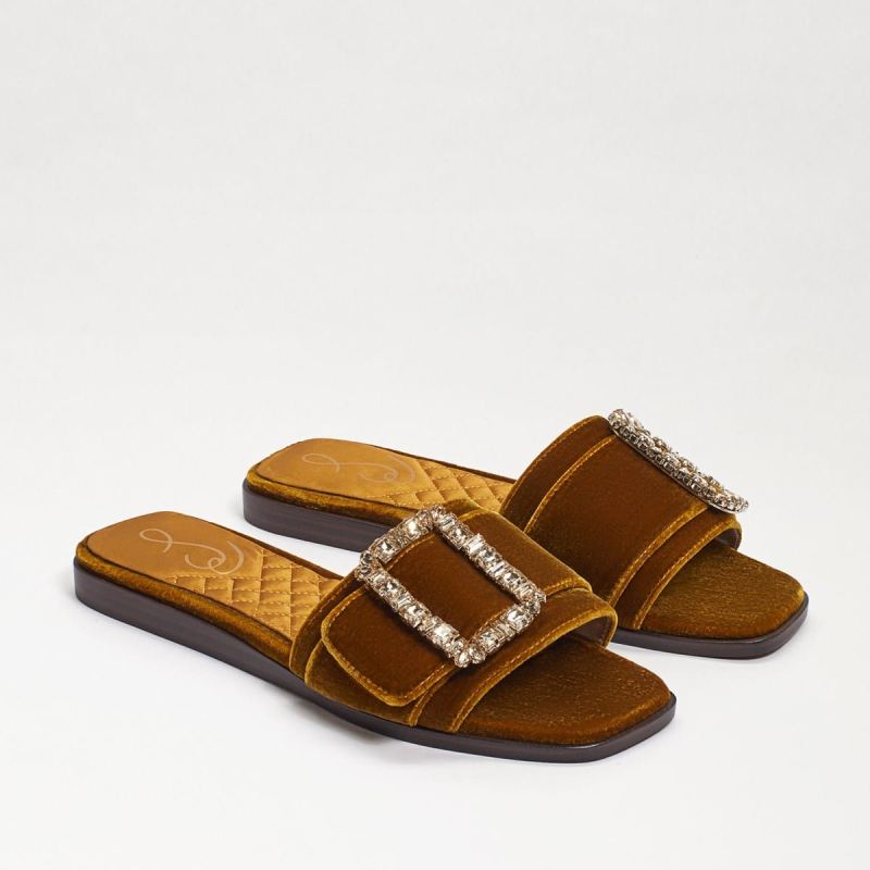 Sam Edelman Inez Slide Sandal-Rust Velvet Sam Edelman Inez Slide Sandal-Rust Velvet