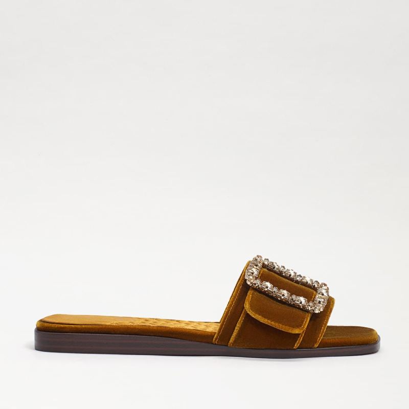 Sam Edelman Inez Slide Sandal-Rust Velvet