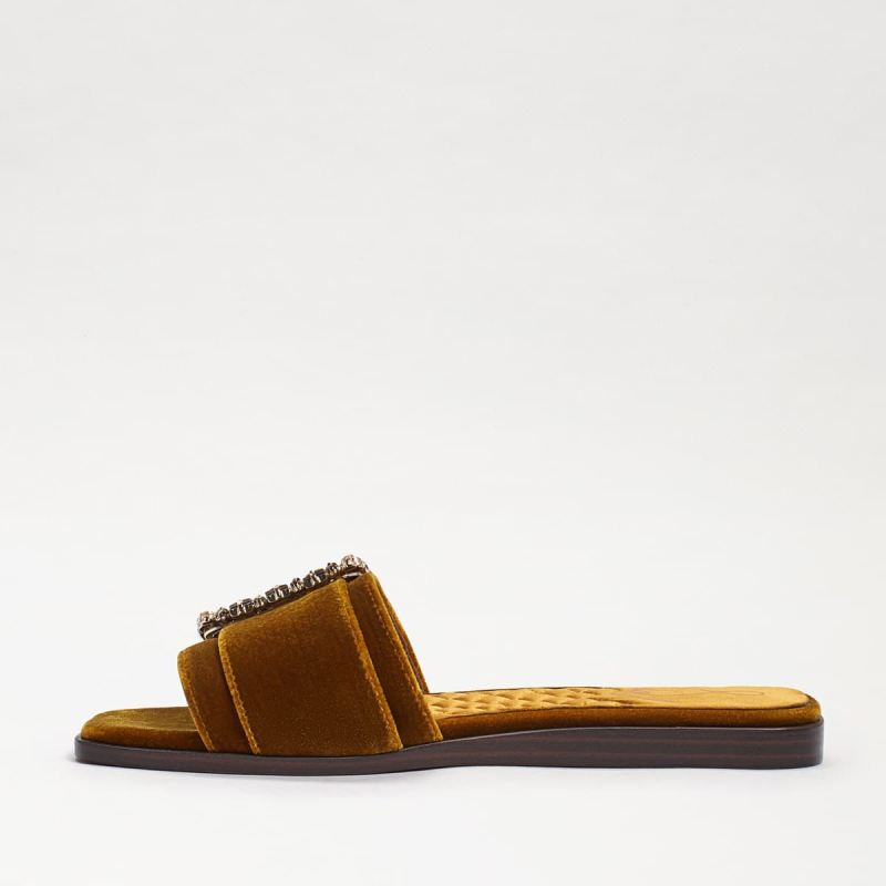 Sam Edelman Inez Slide Sandal-Rust Velvet