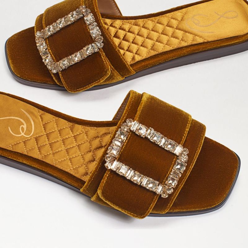 Sam Edelman Inez Slide Sandal-Rust Velvet