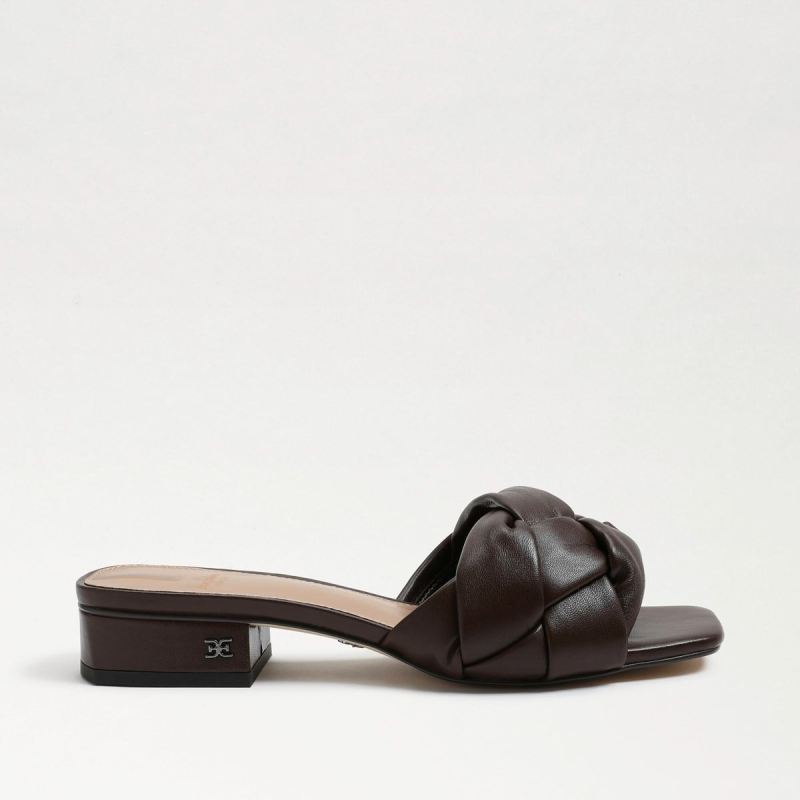 Sam Edelman Dawson Slide Sandal-Dark Chocolate Leather