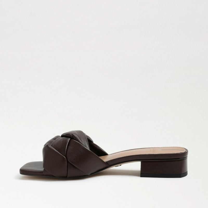 Sam Edelman Dawson Slide Sandal-Dark Chocolate Leather