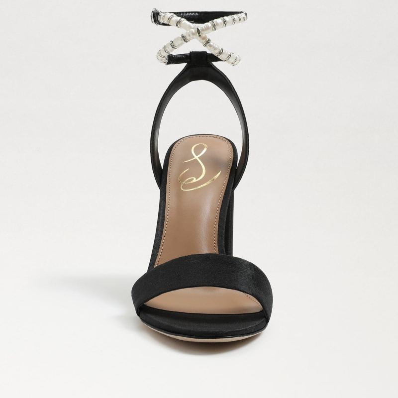 Sam Edelman Yanelli Block Heel Sandal-Black Silk