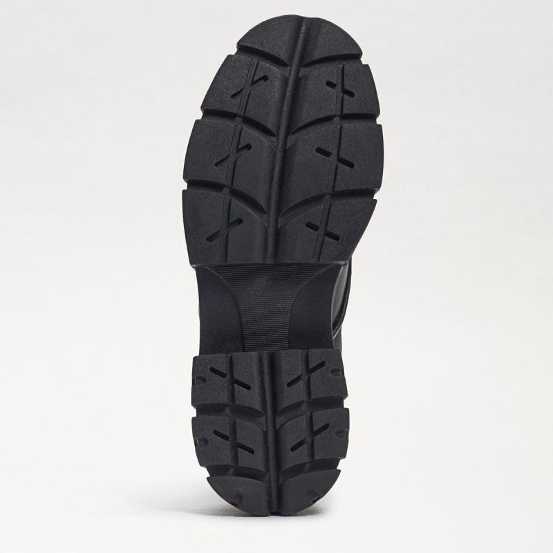 Sam Edelman Nakita Combat Boot-Black Leather