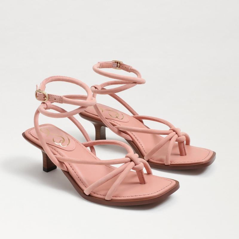 Sam Edelman Dia Strappy Kitten Heel-Canyon Clay Leather