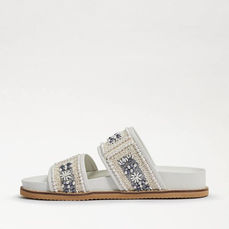 Sam Edelman Otto Embezzled Slide Sandal-White