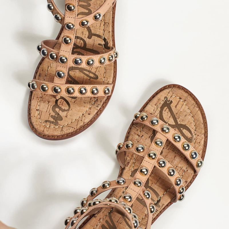 Sam Edelman Eavan Studded Gladiator Sandal-Natural Sand