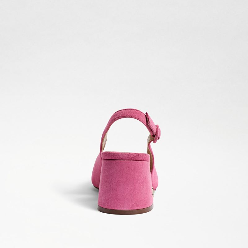 Sam Edelman Petra Pointed Toe Slingback-Pink Confetti Suede
