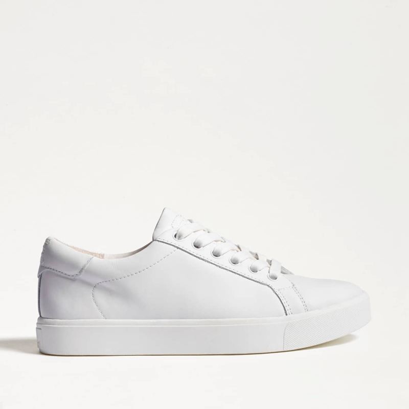 Sam Edelman Ethyl Lace Up Sneaker-White Leather