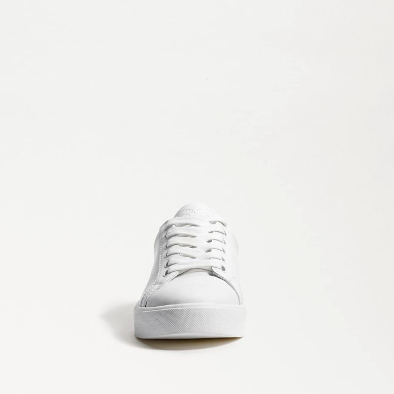 Sam Edelman Ethyl Lace Up Sneaker-White Leather