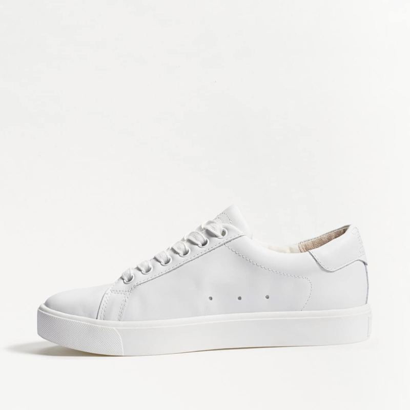 Sam Edelman Ethyl Lace Up Sneaker-White Leather