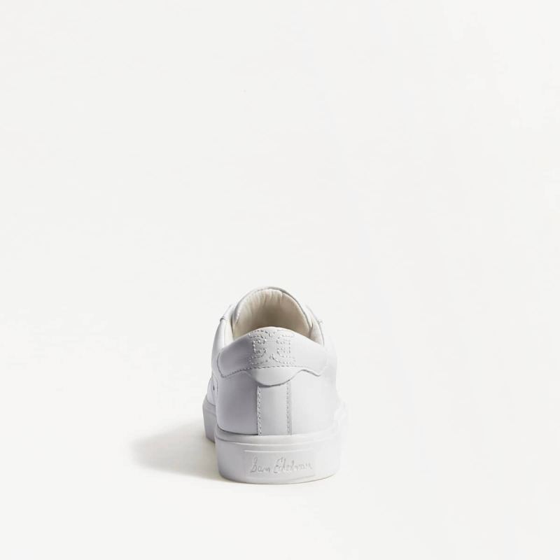 Sam Edelman Ethyl Lace Up Sneaker-White Leather