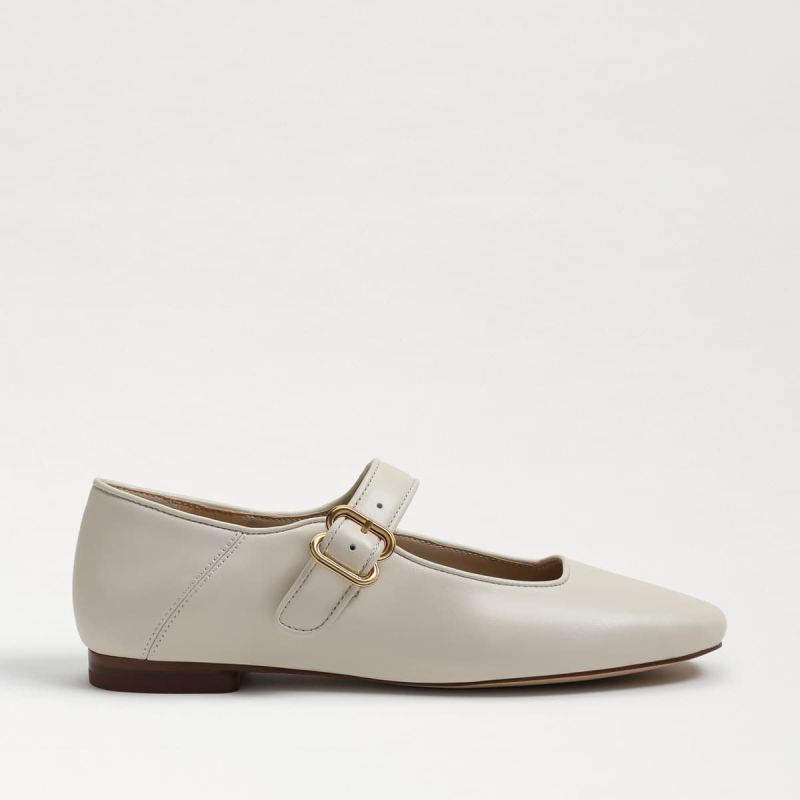 Sam Edelman Michaela Mary Jane Flat-Modern Ivory