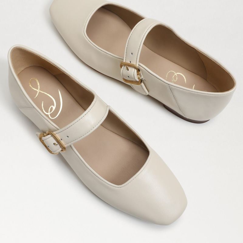 Sam Edelman Michaela Mary Jane Flat-Modern Ivory