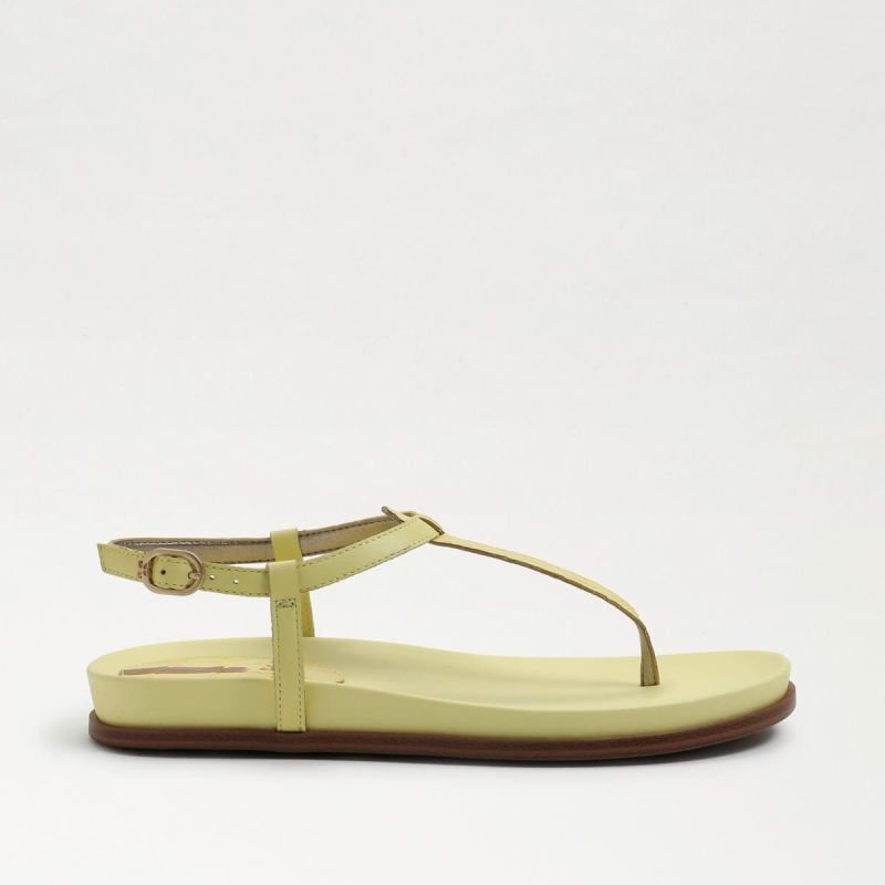 Sam Edelman Naomi Thong Sandal-Butter Yellow Croc