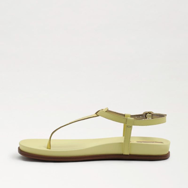 Sam Edelman Naomi Thong Sandal-Butter Yellow Croc