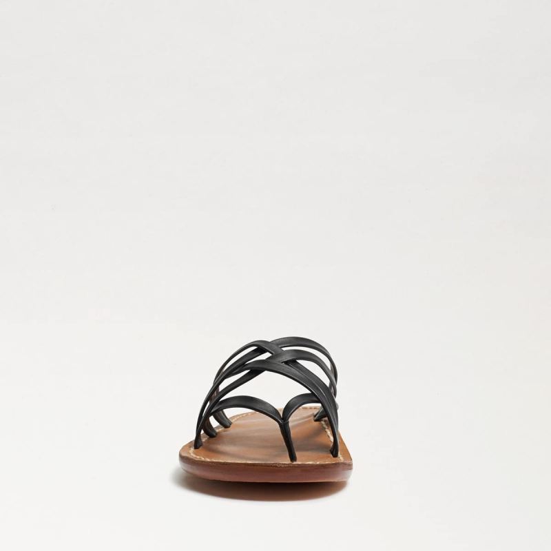 Sam Edelman Marinea Strappy Slide Sandal-Black Leather