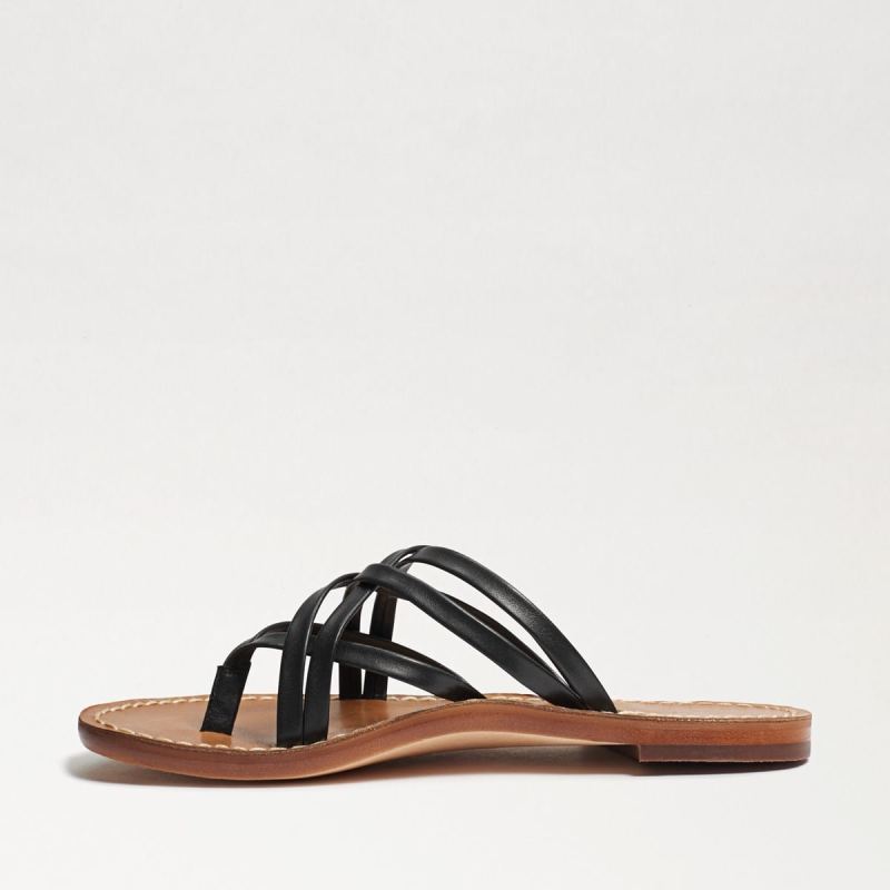 Sam Edelman Marinea Strappy Slide Sandal-Black Leather