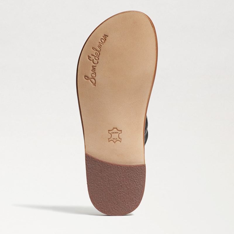 Sam Edelman Marinea Strappy Slide Sandal-Black Leather