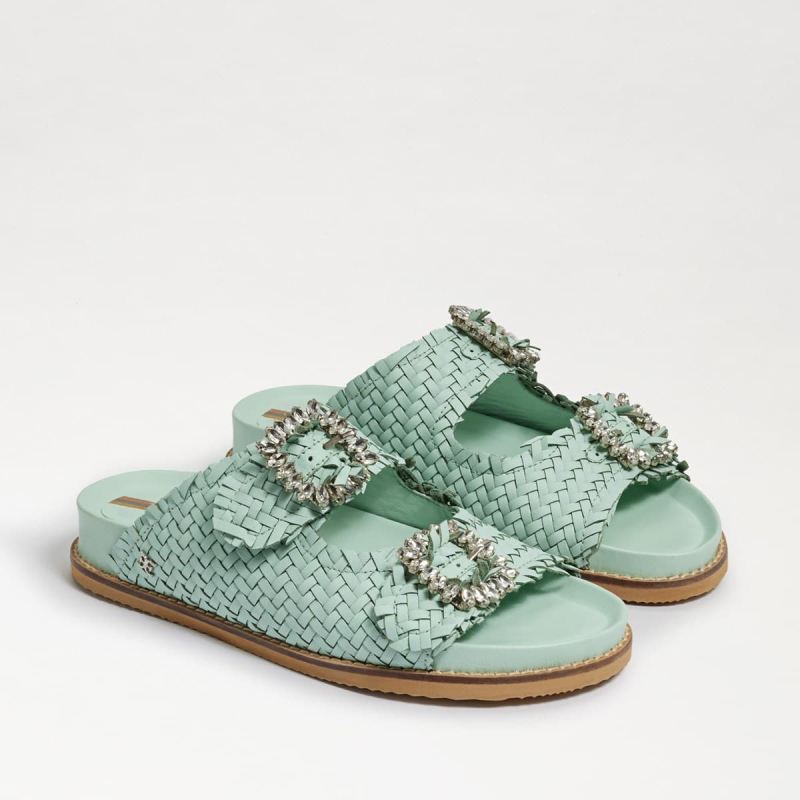 Sam Edelman Oaklyn Embezzled Slide Sandal-Mint Sam Edelman Oaklyn Embezzled Slide Sandal-Mint