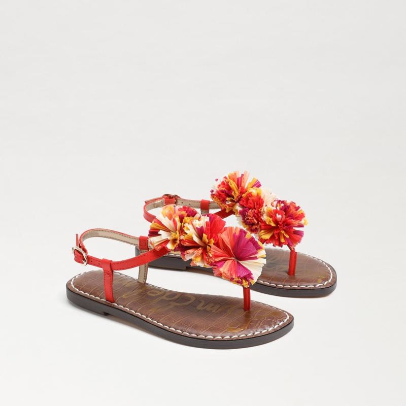 Sam Edelman Gillie Kids Thong Sandal-Bright Poppy - Click Image to Close