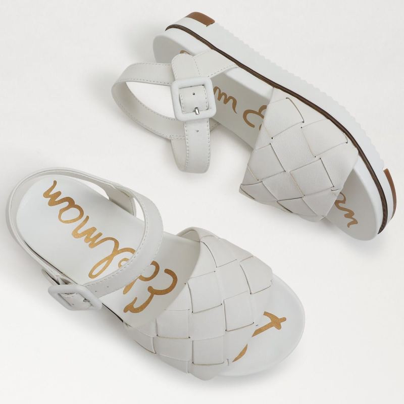 Sam Edelman Adaley Kids Sandal-Bright White Leather