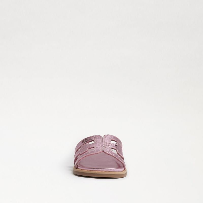 Sam Edelman Valeri Kids Slide Sandal-Pink Metallic Croc