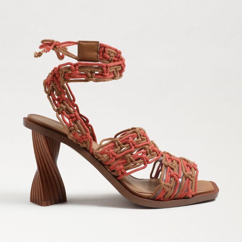 Sam Edelman Harleigh Ankle Wrap Heel-Cuoio/Suns