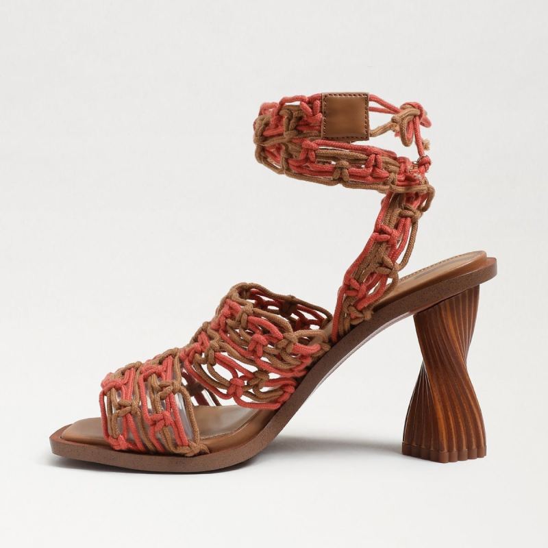 Sam Edelman Harleigh Ankle Wrap Heel-Cuoio/Suns