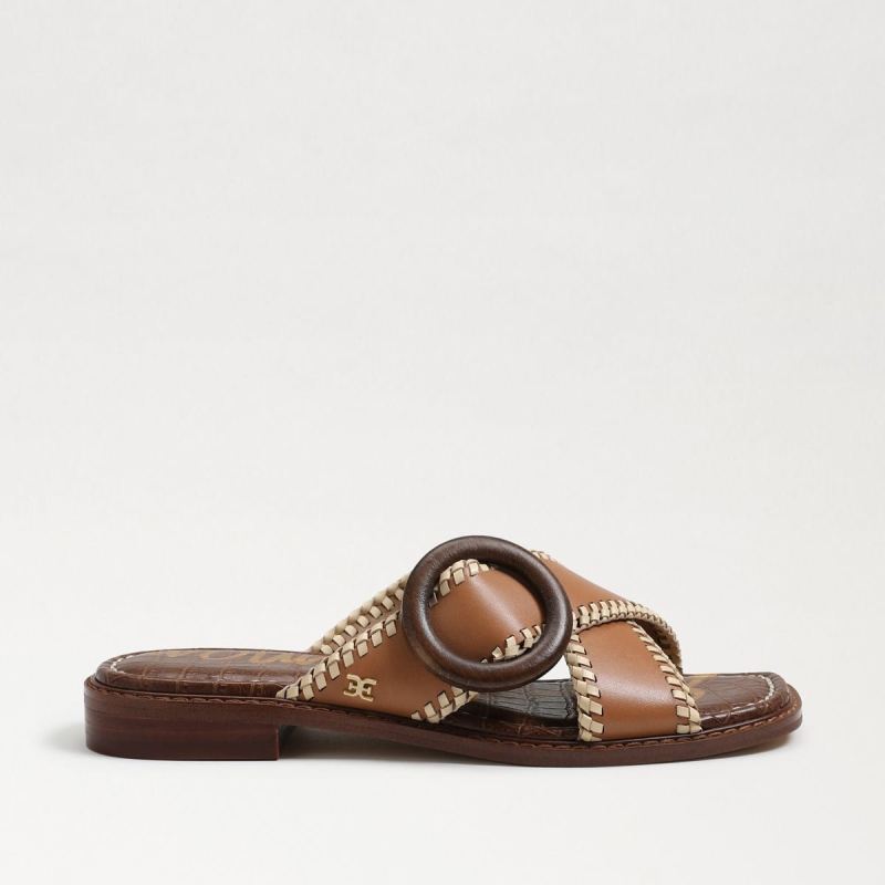 Sam Edelman Harlie Slide Sandal-Lt Cuoio Brown Leather