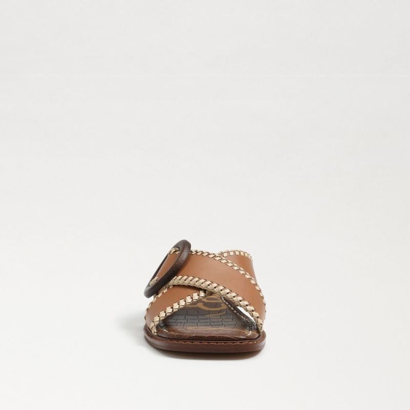 Sam Edelman Harlie Slide Sandal-Lt Cuoio Brown Leather