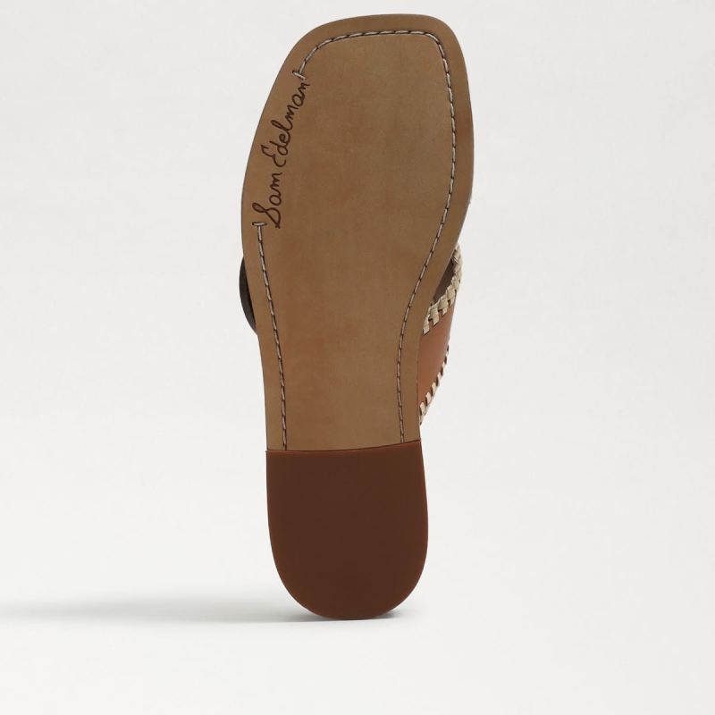 Sam Edelman Harlie Slide Sandal-Lt Cuoio Brown Leather