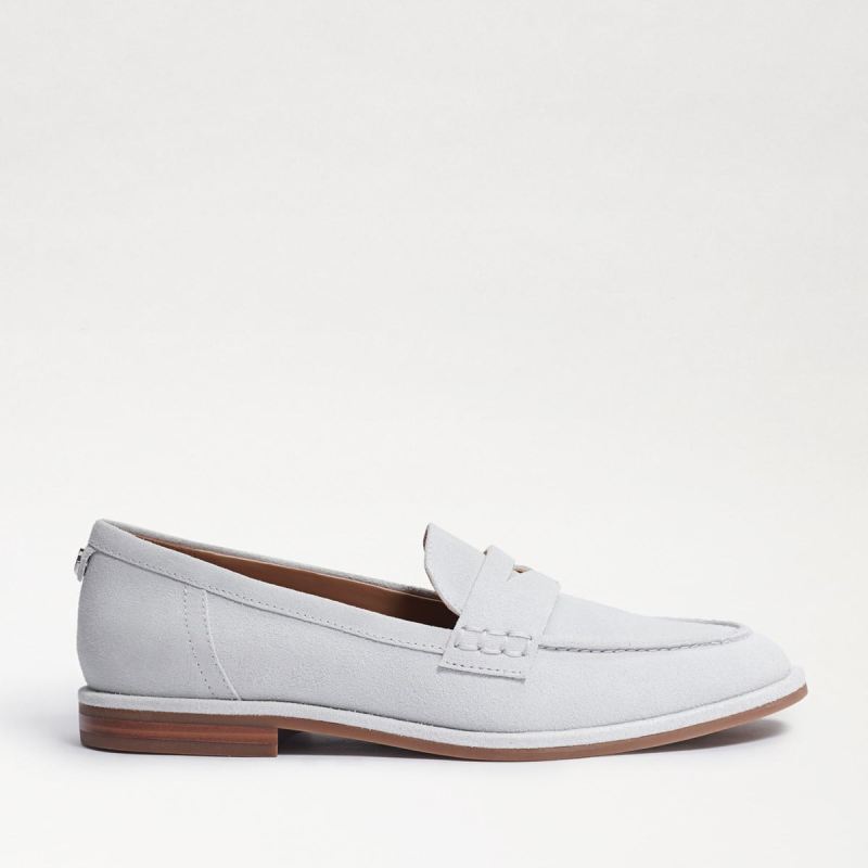 Sam Edelman Birch Penny Loafer-Ice White Suede