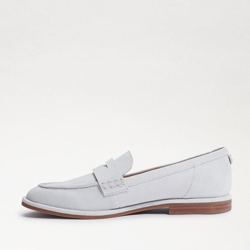 Sam Edelman Birch Penny Loafer-Ice White Suede