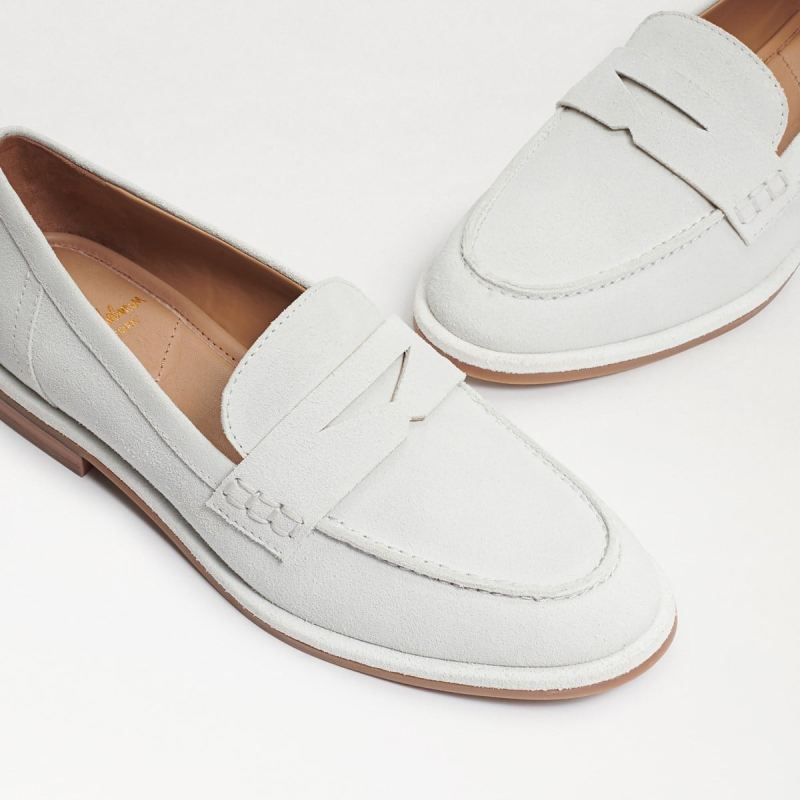 Sam Edelman Birch Penny Loafer-Ice White Suede