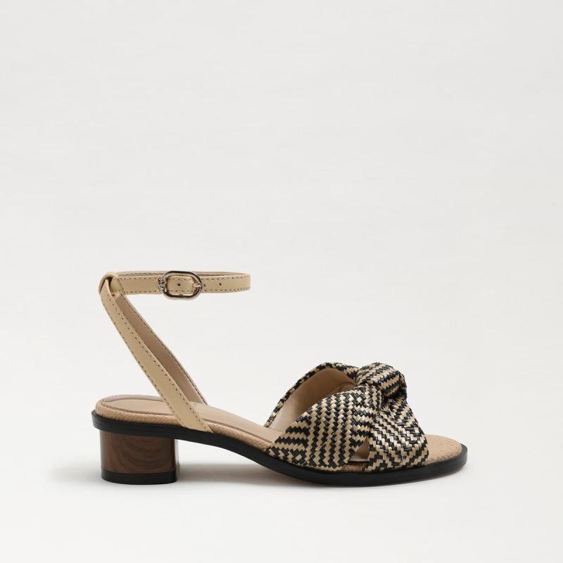 Sam Edelman Ingrid Kids Block Heel Sandal-Natural/Black