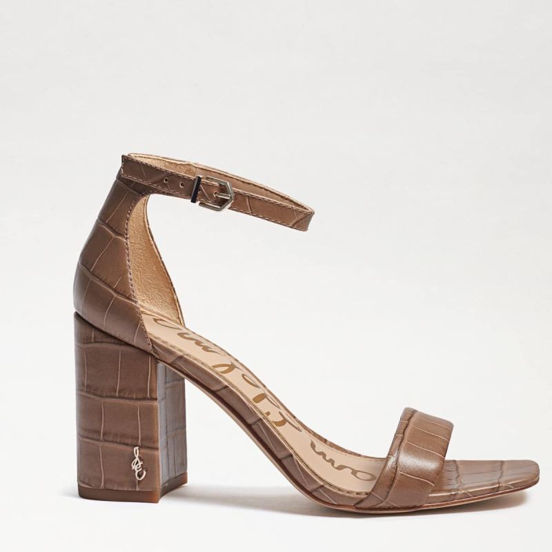Sam Edelman Daniella Block Heel Sandal-Praline Croc