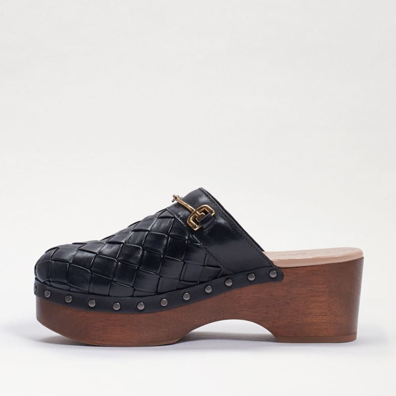 Sam Edelman Hallee Clog-Black Leather