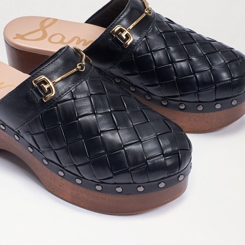 Sam Edelman Hallee Clog-Black Leather