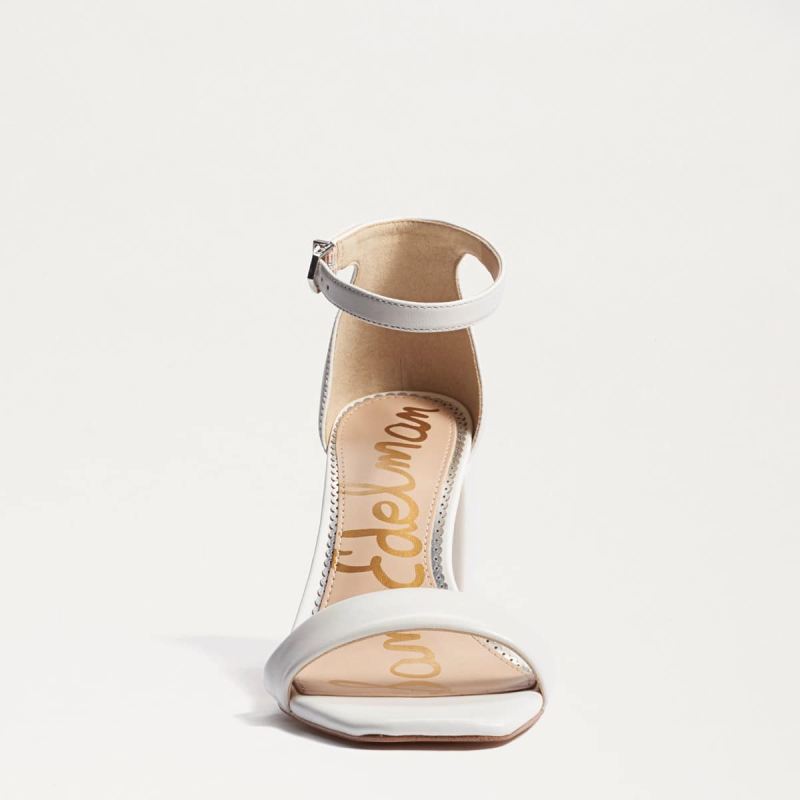 Sam Edelman Daniella Block Heel Sandal-Bright White Leather