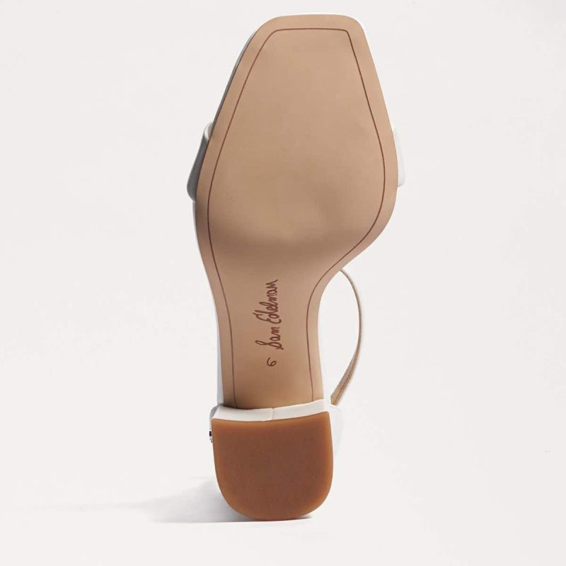 Sam Edelman Daniella Block Heel Sandal-Bright White Leather