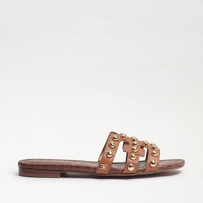 Sam Edelman Bay 14 Studded Slide Sandal-Saddle Leather