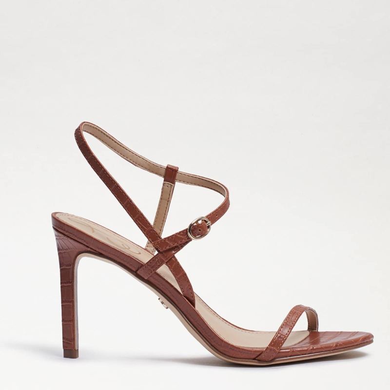 Sam Edelman Doran Strappy Heeled Sandal-Luggage Croco