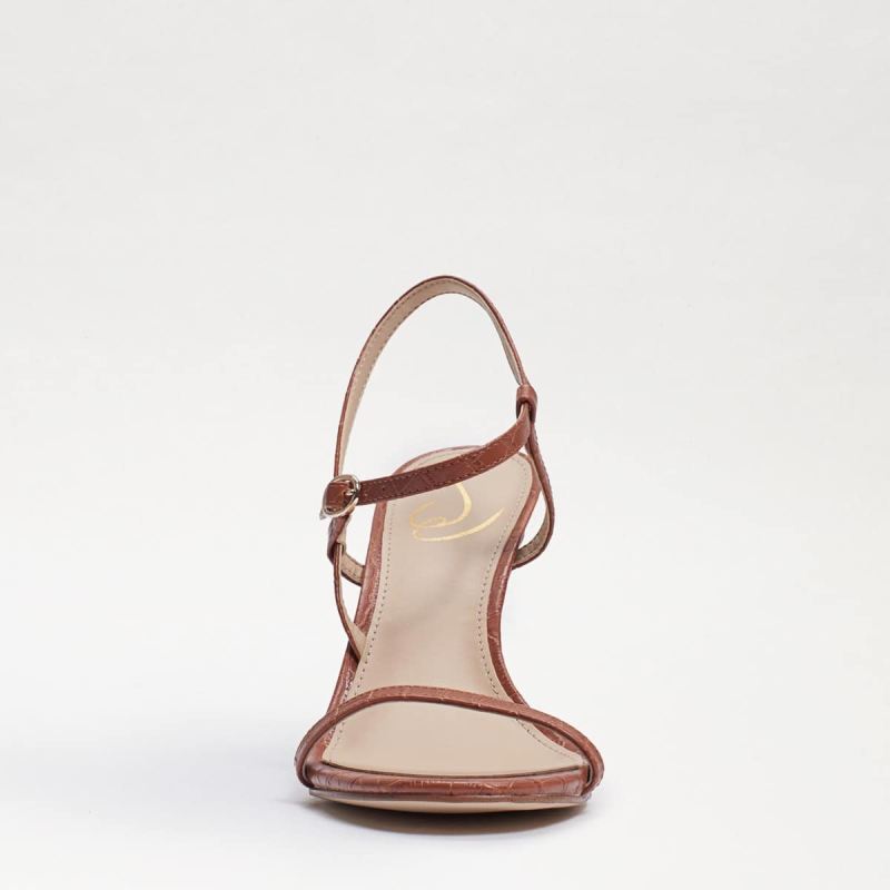 Sam Edelman Doran Strappy Heeled Sandal-Luggage Croco