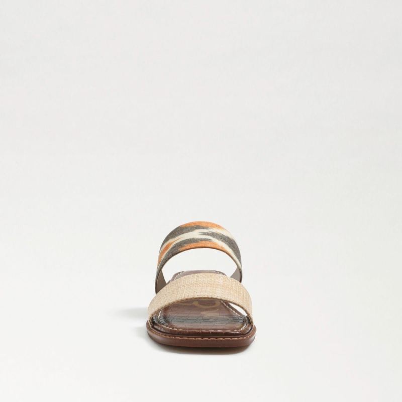 Sam Edelman Haydee Stitch Slide Sandal-Beige/Grey Ikat