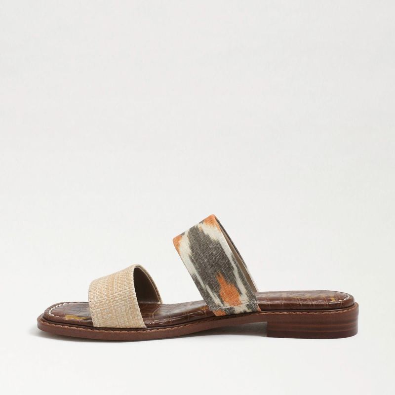 Sam Edelman Haydee Stitch Slide Sandal-Beige/Grey Ikat