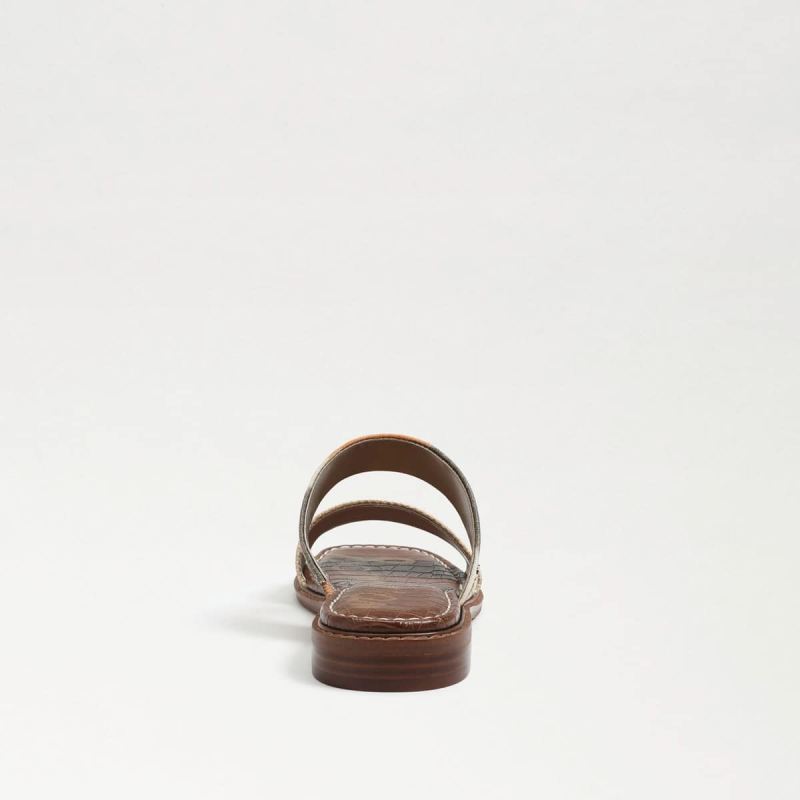 Sam Edelman Haydee Stitch Slide Sandal-Beige/Grey Ikat